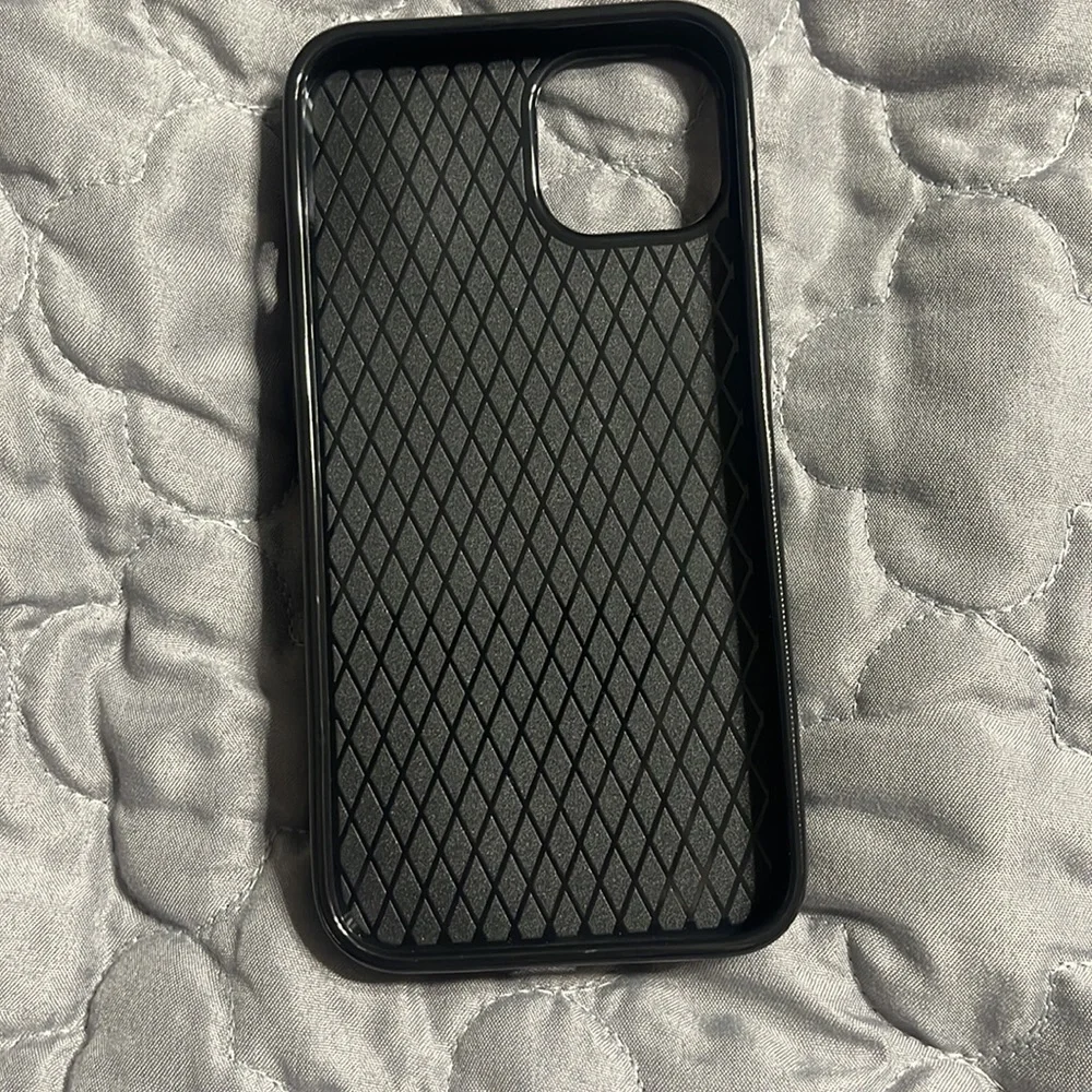 New IPhone 13 black leather Id case